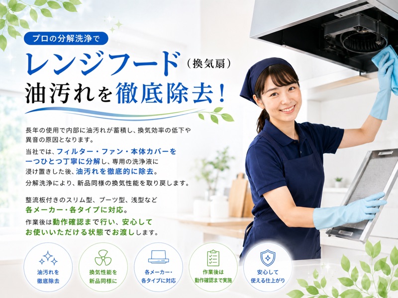 レンジフード分解洗浄